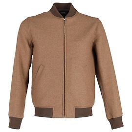 Apc A.P.C. Bomber Jacket in Brown Wool Brown