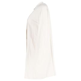 Jil Sander-Vestido de gola Jil Sander em algodão marfim-Branco,Cru