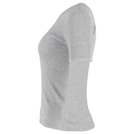Acne-Camiseta com nervuras justas Acne Studios em algodão cinza-Cinza