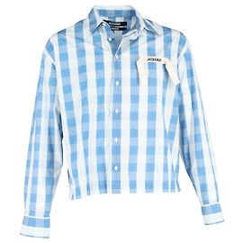 Camicia Jacquemus La Chemise Papier in cotone Blu Blu