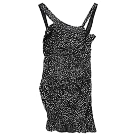 Isabel Marant-Isabel Marant Sequin Ruffle One Shoulder Dress in Black Cotton-Black
