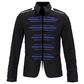 Valentino Garavani Veste militaire brodée de dragons Valentino en coton noir Noir