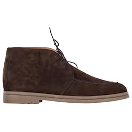 Loro Piana-Loro Piana Urban Walk Schnürstiefel aus braunem Wildleder-Braun