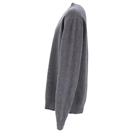 Jil Sander-Jil Sander Crewneck Sweater in Grey Merino Wool-Grey