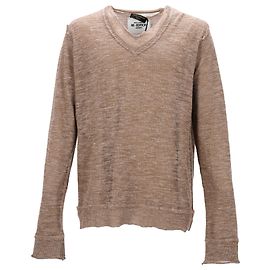 Dolce & Gabbana Distressed Sweater aus beigem Polyester  Braun Beige