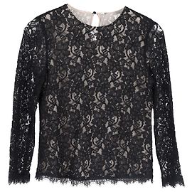 Top a maniche lunghe Diane Von Furstenberg in rayon nero Nero