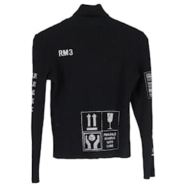 Moschino-Moschino Parcel Print Sweater in Black Wool-Black