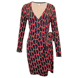 Diane Von Furstenberg-Diane Von Furstenberg Linda Wrap Dress in Red Silk-Other