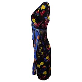 Diane Von Furstenberg-Vestido envolvente Diane von Furstenberg em seda com estampa floral-Outro