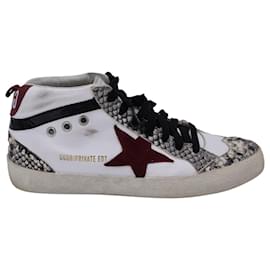 Golden Goose-Golden Goose exclusivo para tênis Mytheresa Mid Star em couro branco-Branco