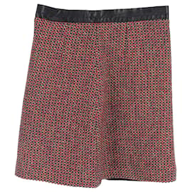 Sandro-Sandro Mini Skirt in Red Wool-Red
