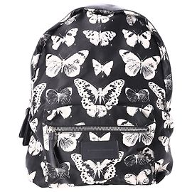 Alexander McQueen Butterfly-Print Backpack in Black Jacquard Black