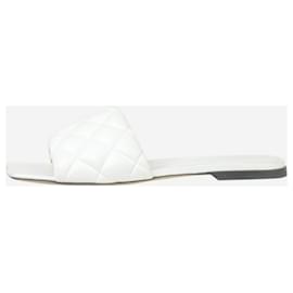 Bottega Veneta-White Padded flat sandals - size EU 37-White