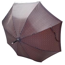 Louis Vuitton-Parapluie Louis Vuitton avec manche en bois-Chocolat