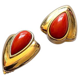 Boucles D'oreilles Lanvin Vintage Années 70 - Clip Doré - Neuf Sans Emballage