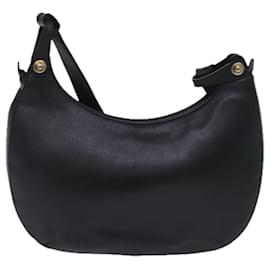 Givenchy-GIVENCHY Shoulder Bag Leather Black Auth bs13197-Black