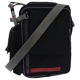 Prada-PRADA Sports Shoulder Bag Nylon Black Auth bs12819-Black