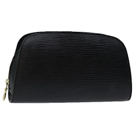 Louis Vuitton-Bolsa LOUIS VUITTON Epi Dauphine PM Preto M48442 Autenticação de LV 70221-Preto