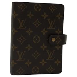 Louis Vuitton-LOUIS VUITTON Monogramm Agenda MM Tagesplaner Cover R20105 LV Auth 69821-Monogramm