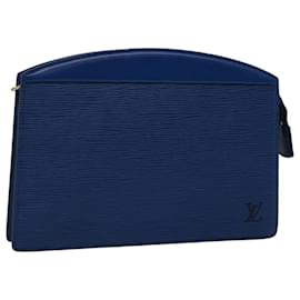 Louis Vuitton-LOUIS VUITTON Epi Trousse Crete Pouch Blue M48405 LV Auth 70000-Blue