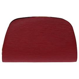 Louis Vuitton-LOUIS VUITTON Epi Dauphine GM Pouch Red M48457 LV Auth 69843-Red