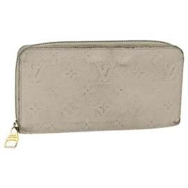 Louis Vuitton-LOUIS VUITTON Monogram Empreinte Zippy Wallet Wallet Neige M60546 Auth LV 69792-Blanc