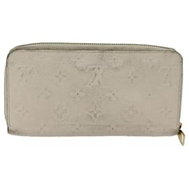 Louis Vuitton-LOUIS VUITTON Monogram Empreinte Zippy Wallet Wallet Neige M60546 LV Auth 69792-White