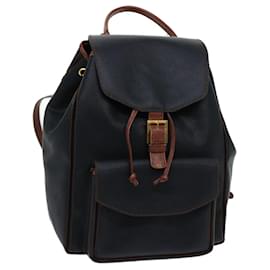 Autre Marque-BOTTEGA VENETA Backpack PVC Leather Black Auth bs13237-Black