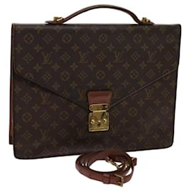 Louis Vuitton-LOUIS VUITTON Monogram Porte Documents Bandouliere Bag M53338 EP de autenticación de LV3805-Monograma