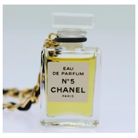 Chanel-CHANEL Collier Parfum Or CC Auth ar11607b-Doré