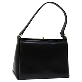 Gucci-GUCCI Hand Bag Leather Black Auth ep3814-Black