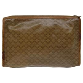 Céline-CELINE Macadam Canvas Clutch Bag Bege Auth bs13249-Bege