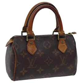 Louis Vuitton-LOUIS VUITTON Monogram Mini Speedy Hand Bag M41534 LV Auth 70049-Monogram