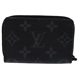 Louis Vuitton-LOUIS VUITTON Monogramm Eclipse Discovery Kompakte Geldbörse M67630 LV Auth 70054S-Andere