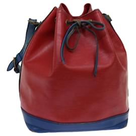 Louis Vuitton-LOUIS VUITTON Epi Noe Umhängetasche Bicolor Rot Blau M44084 LV Auth 69903-Rot,Blau