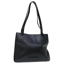 Chanel-CHANEL Einkaufstasche Caviar Skin Black CC Auth bs13310-Schwarz
