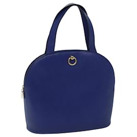 Céline-Bolsa de mão CELINE Couro Azul Autenticação13304-Azul