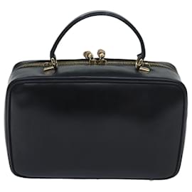 Gucci-GUCCI Hand Bag Patent leather Black Auth 69778-Black
