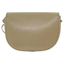 Christian Dior-Christian Dior Shoulder Bag Leather Beige Auth bs13271-Beige