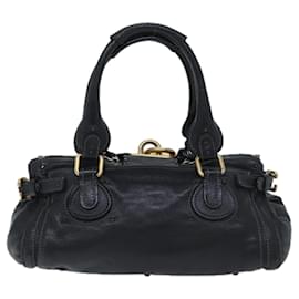 Chloé-Chloe Paddington Shoulder Bag Leather Black Auth mr058-Black