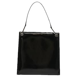 Gucci-Bolsa de ombro GUCCI couro envernizado preto 001 1013 3037 Auth yk11369-Preto