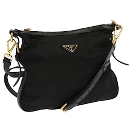 Prada-PRADA Shoulder Bag Nylon Black Auth mr061-Black
