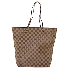 Gucci-GUCCI GG Canvas Tote Bag Beige 002 1098 2123 auth 69748-Beige