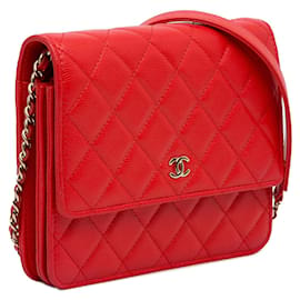 Chanel-CHANEL Handbags Wallet On Chain Timeless/classique-Red