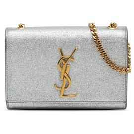 Saint Laurent-SAINT LAURENT Handtaschen Kate-Monogramm-Silber