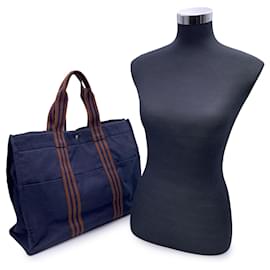 Hermès-Hermès Tote Bag Vintage Fourré-Tout-Bleu