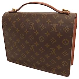 Louis Vuitton-LOUIS VUITTON Handbags Monceau-Brown