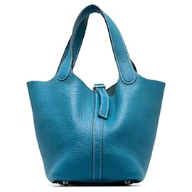 Hermès-Bolsas HERMES Picotin-Azul