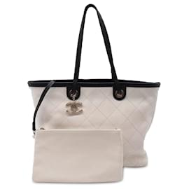 Chanel-CHANEL Handtaschen Classic CC Shopping-Weiß