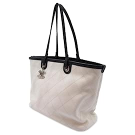 Chanel-CHANEL Handtaschen Classic CC Shopping-Weiß